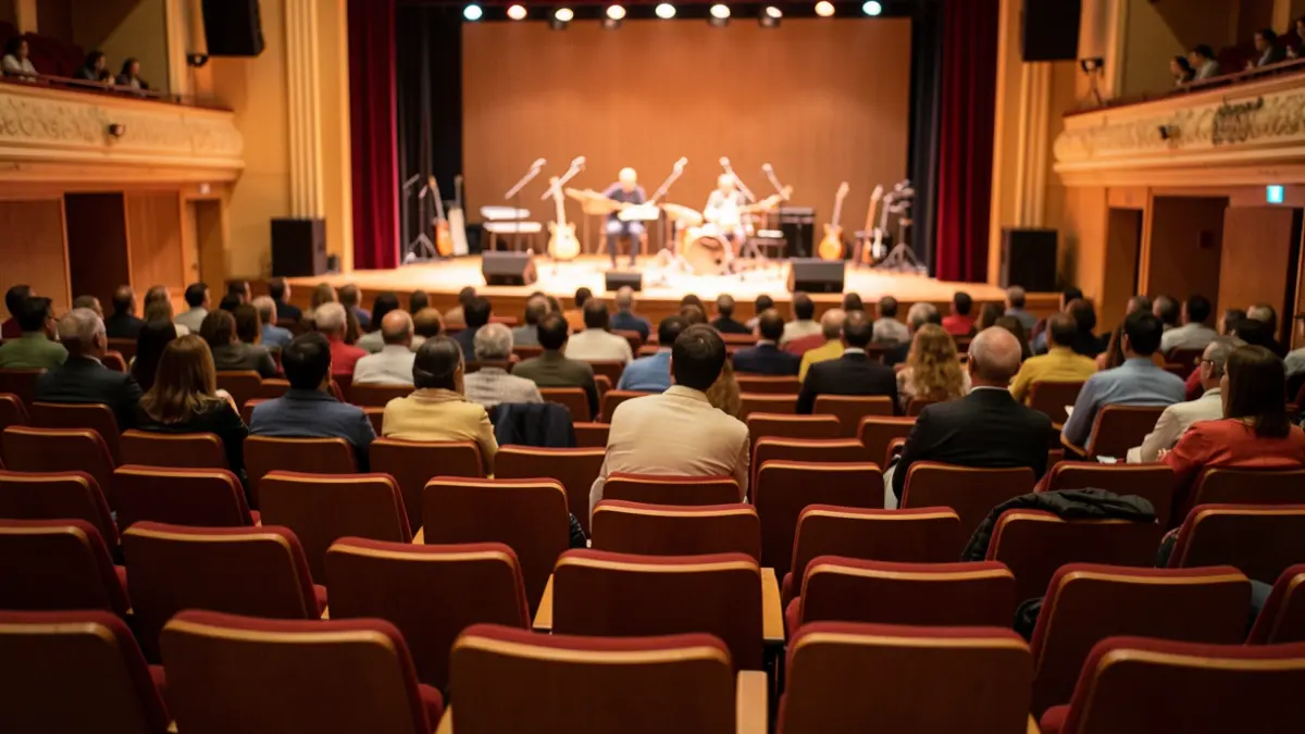 Generic image of the interior of an auditorium with a stage.