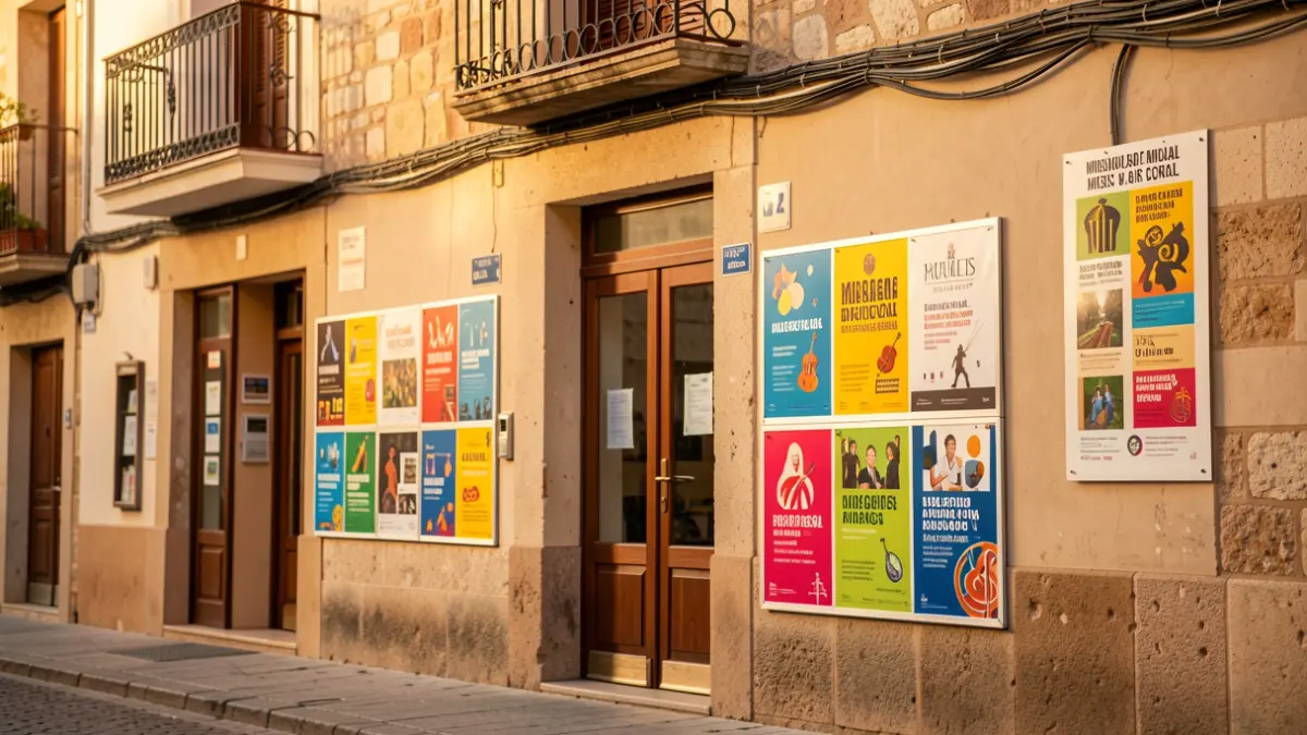 Facade of the Municipal School of Music, Dance and Artistic Education of Valdemorillo.