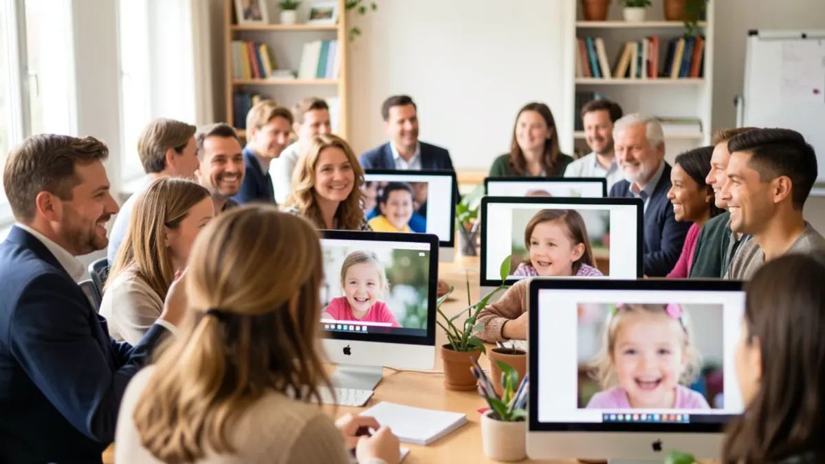 Generic image of an online informational session about foster care.
