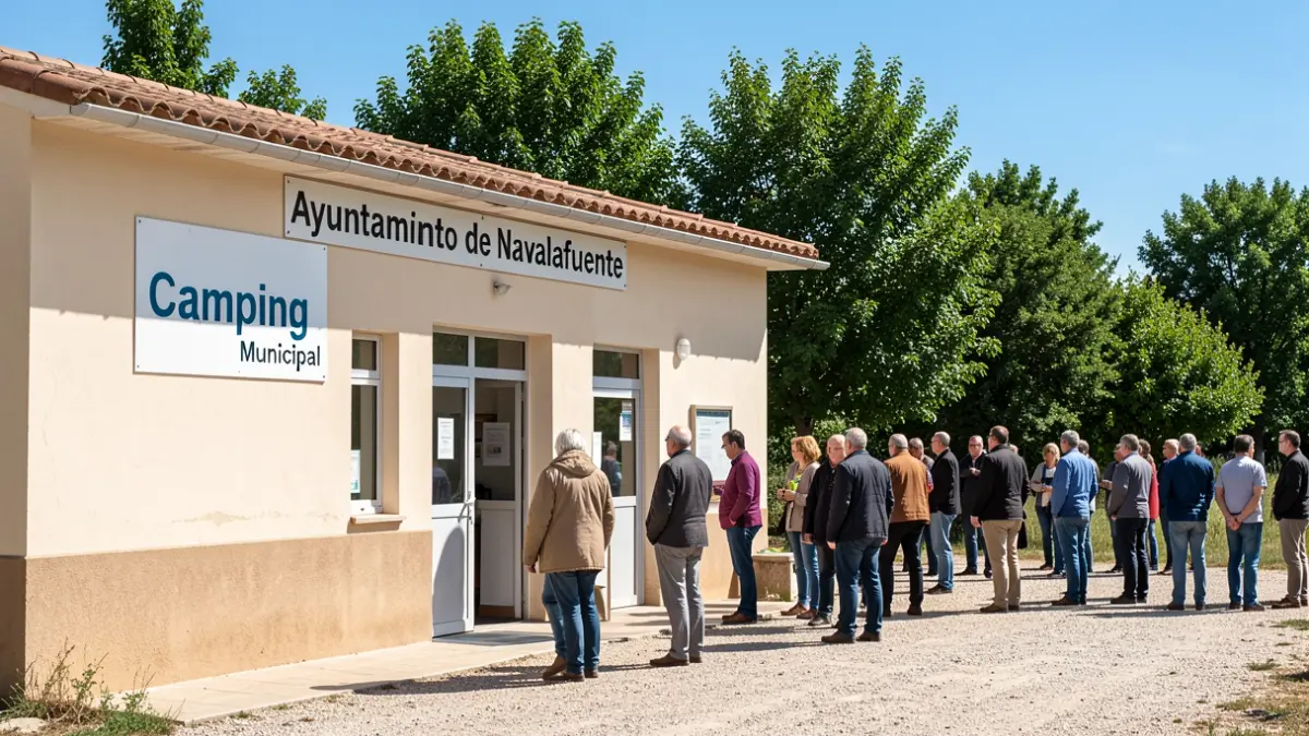 Imagen genérica de la fachada de un camping municipal.