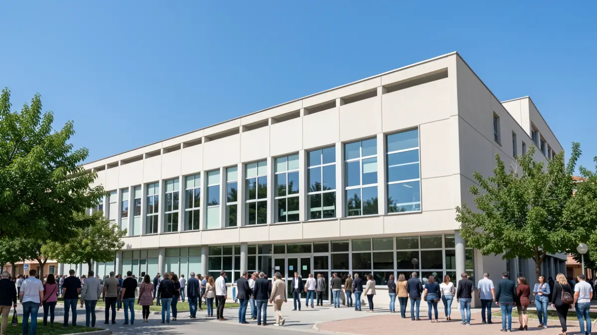 Imagen genérica de la fachada de un instituto público en la Comunidad de Madrid.
