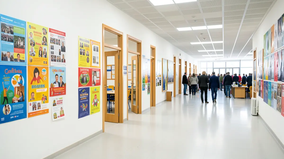 Generic image of a municipal school interior in Madrid.