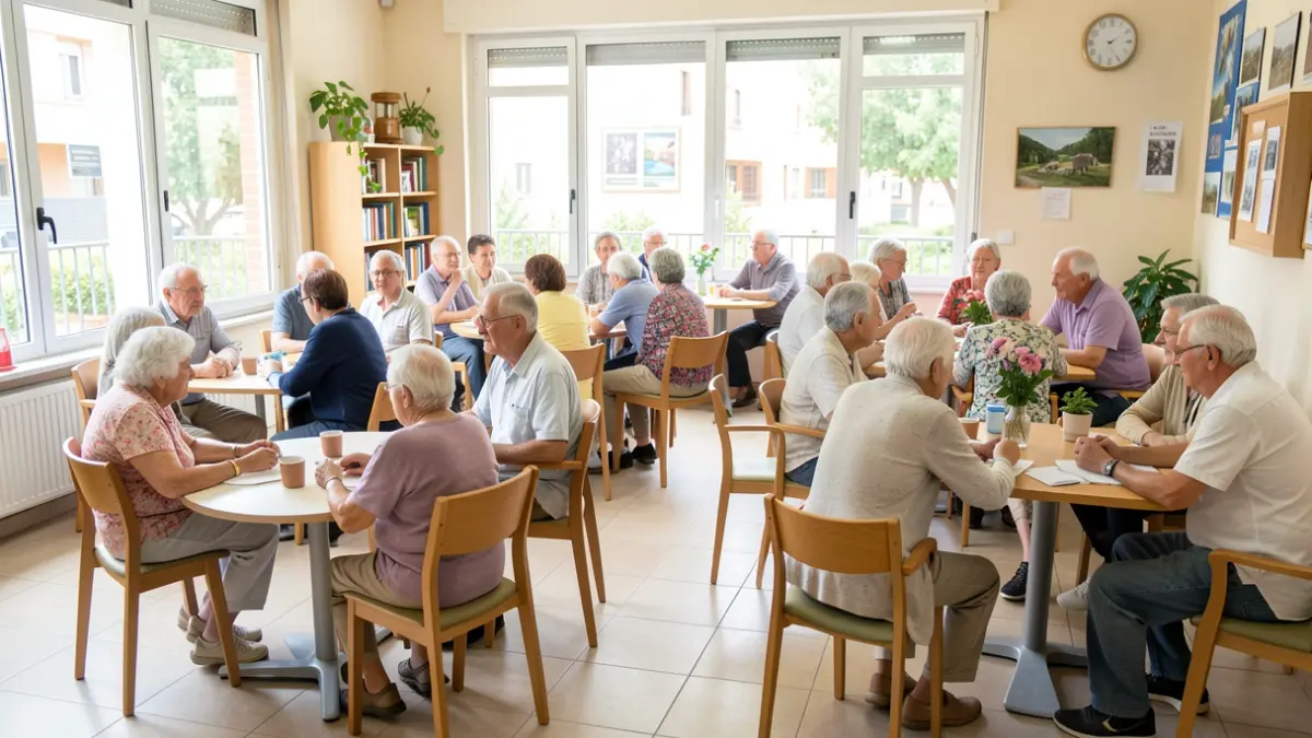 Generic image of elderly people participating in summer activities at a municipal center in Getafe.