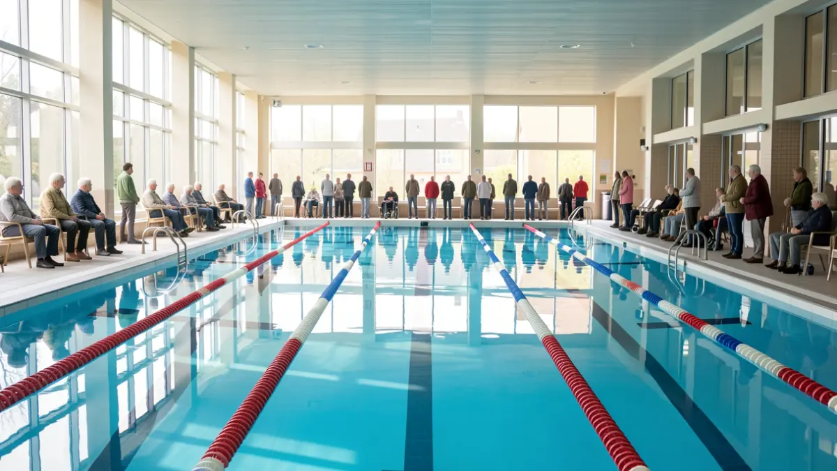 Imagen genérica de una piscina interior tranquila para mayores.