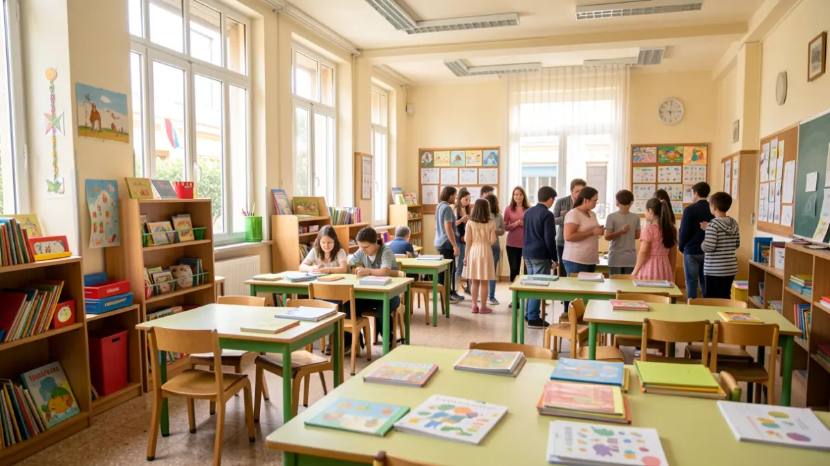 Imagen genérica de un aula infantil en la Comunidad de Madrid, con materiales educativos y luz natural.