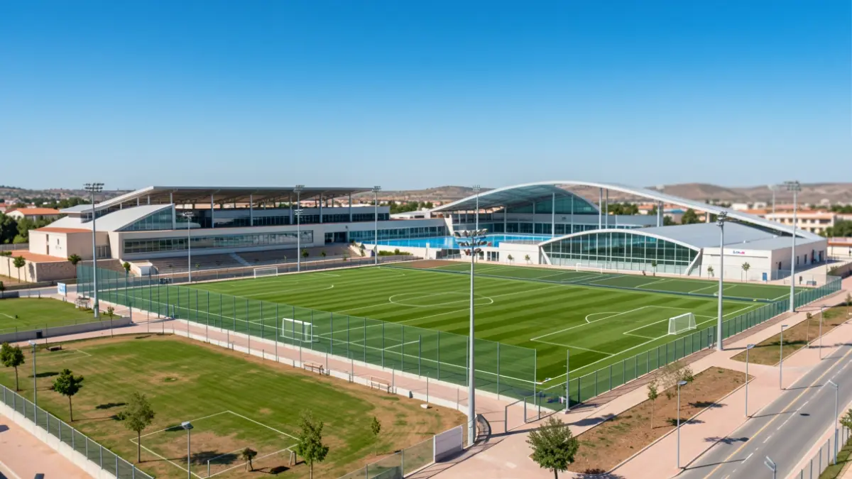 Image of the Torrelodones Municipal Sports Center with its various sports facilities.