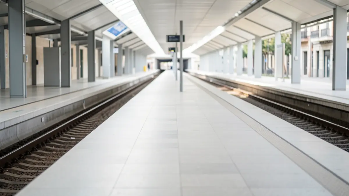 Generic image of an empty metro platform in Madrid.