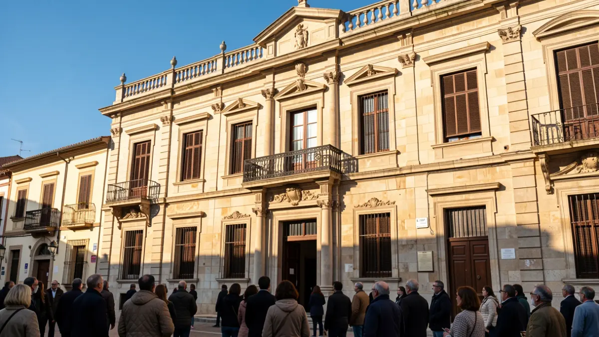 Imagen genérica del Ayuntamiento de San Fernando de Henares con arquitectura clásica.