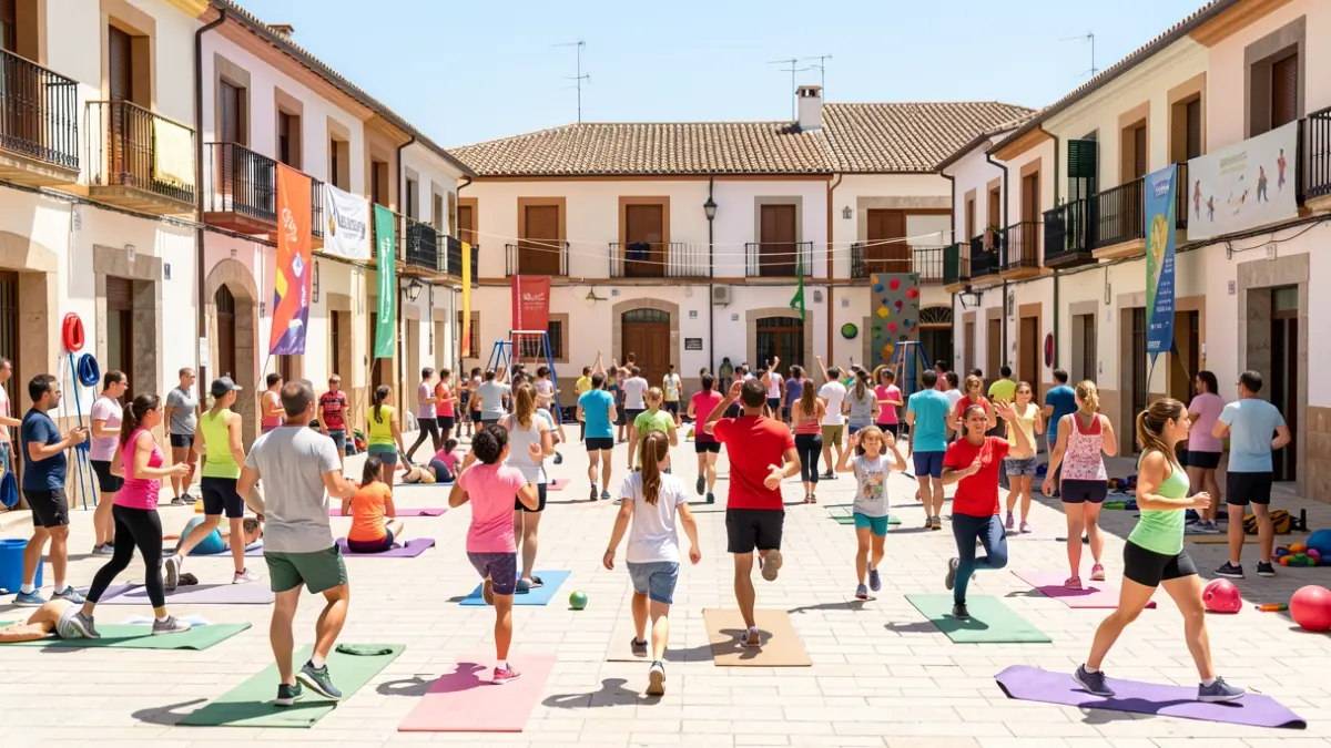 Imagen genérica de familias participando en actividades deportivas al aire libre en Soto del Real.