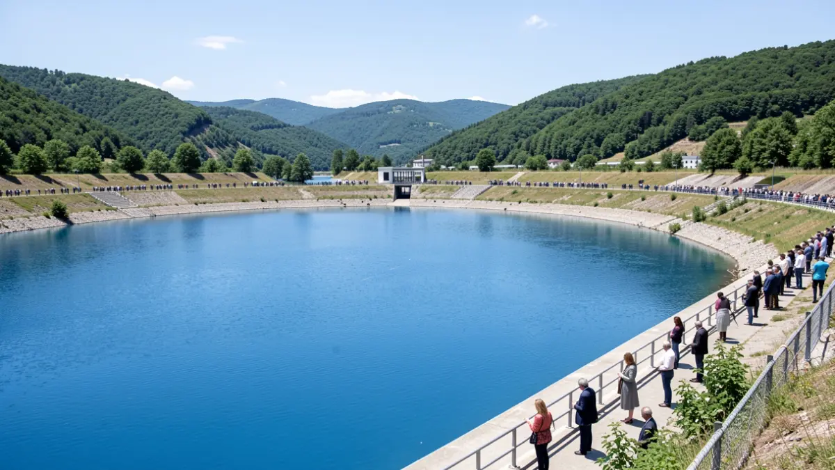 Generic image of a water reservoir surrounded by vegetation.