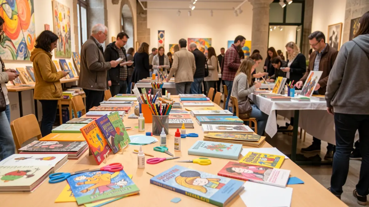 Generic image of a micro-edition festival and creative workshops in a cultural center.