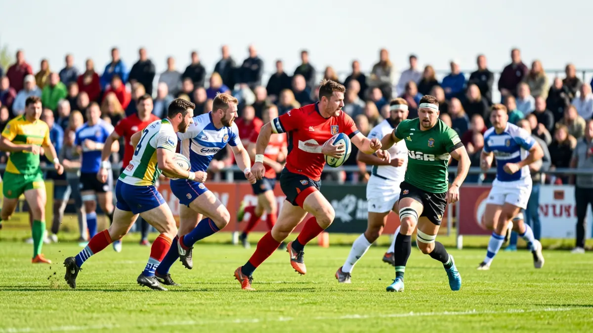 Generic image of a rugby match during a tournament.