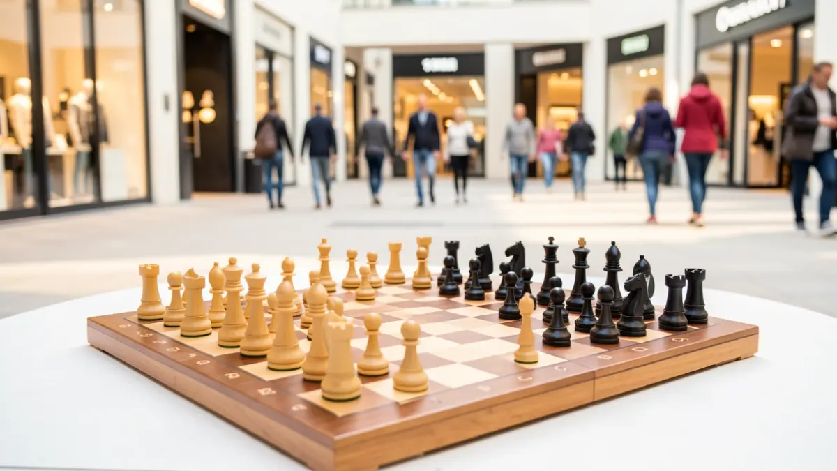 Chessboard in a shopping center.