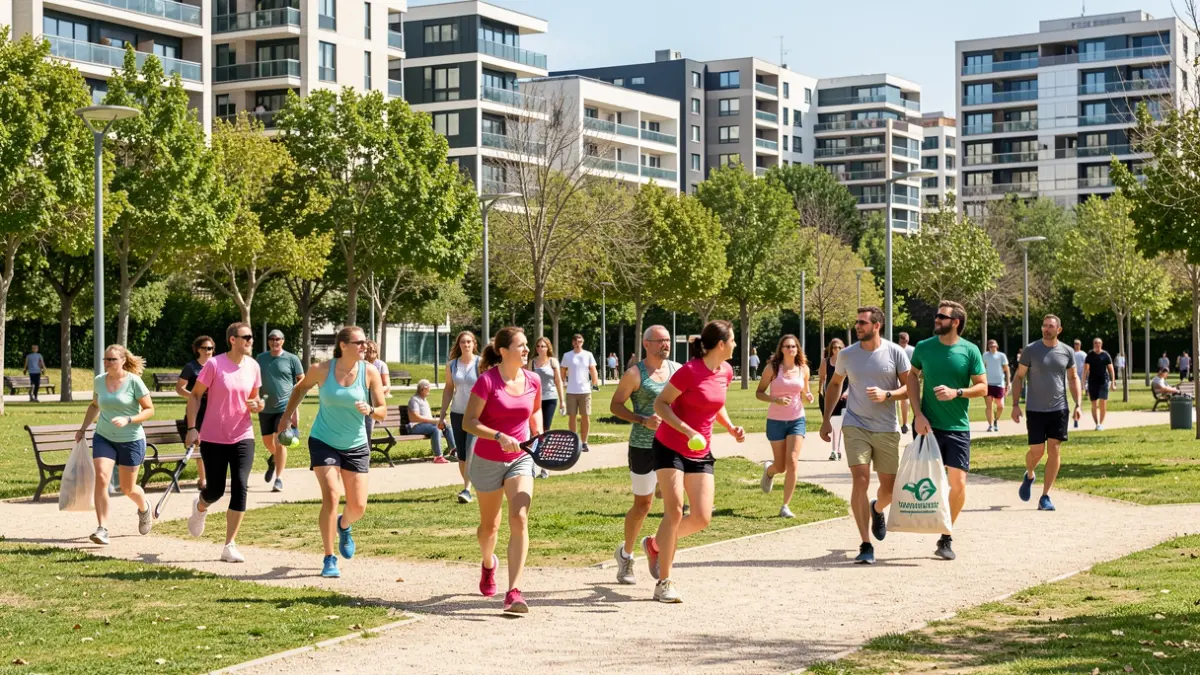 Imagen genérica de personas participando en actividades deportivas solidarias en Tres Cantos.