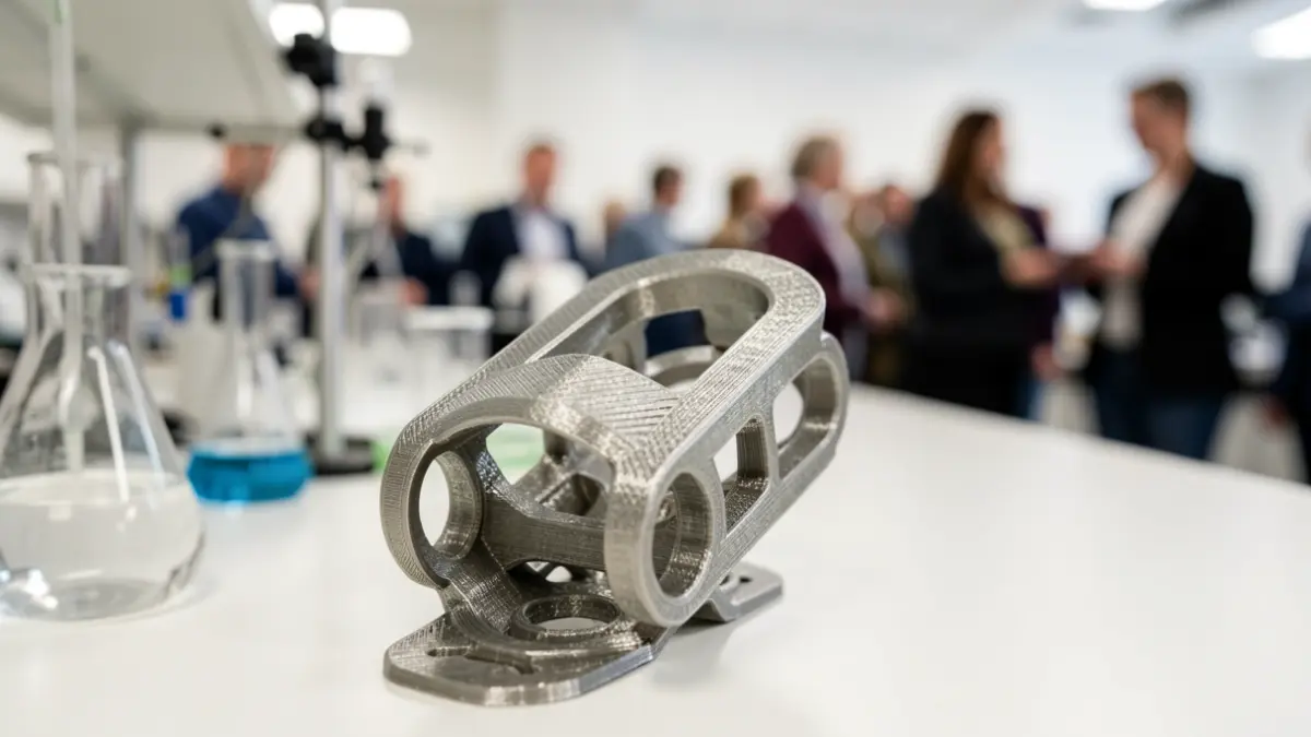 Image of a 4D printed medical device prototype made with biodegradable materials.