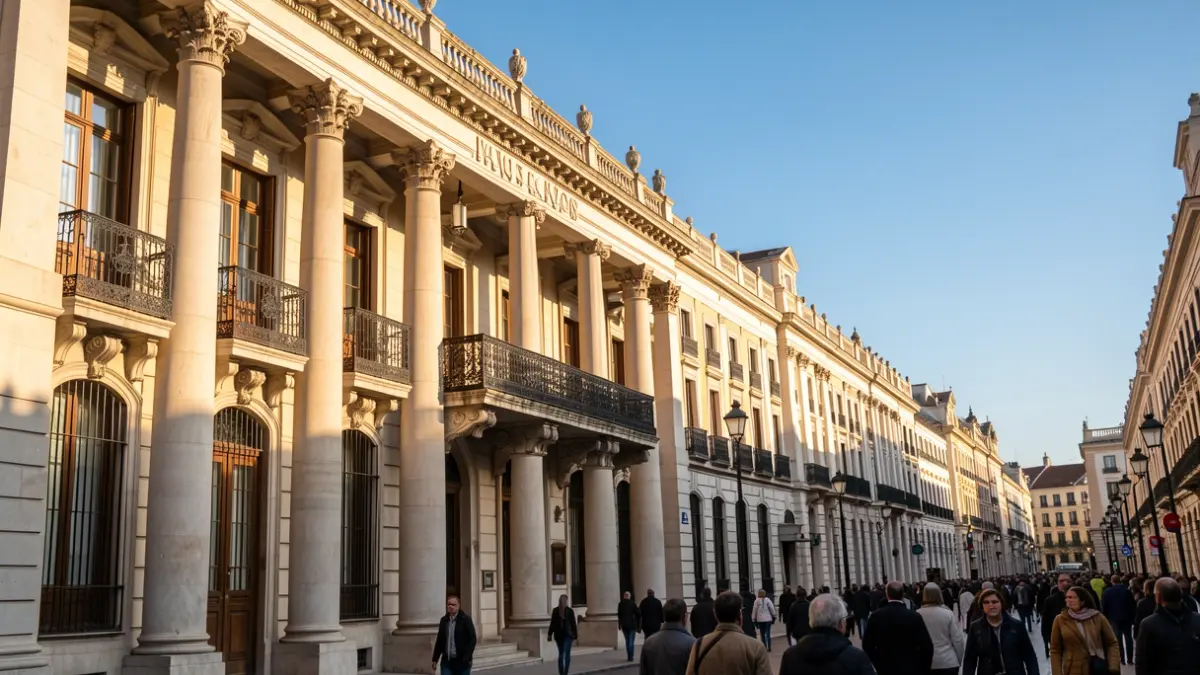 Generic facade of an institutional building in Madrid.