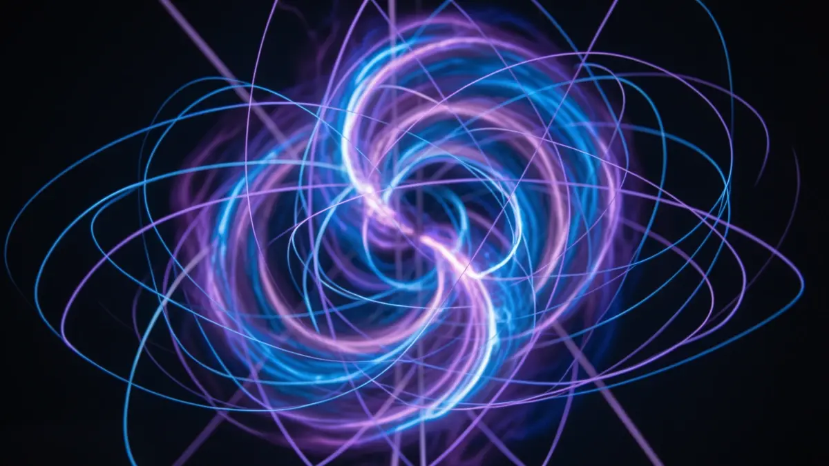 Generic image of abstract plasma patterns and magnetic field lines in blue and purple tones.