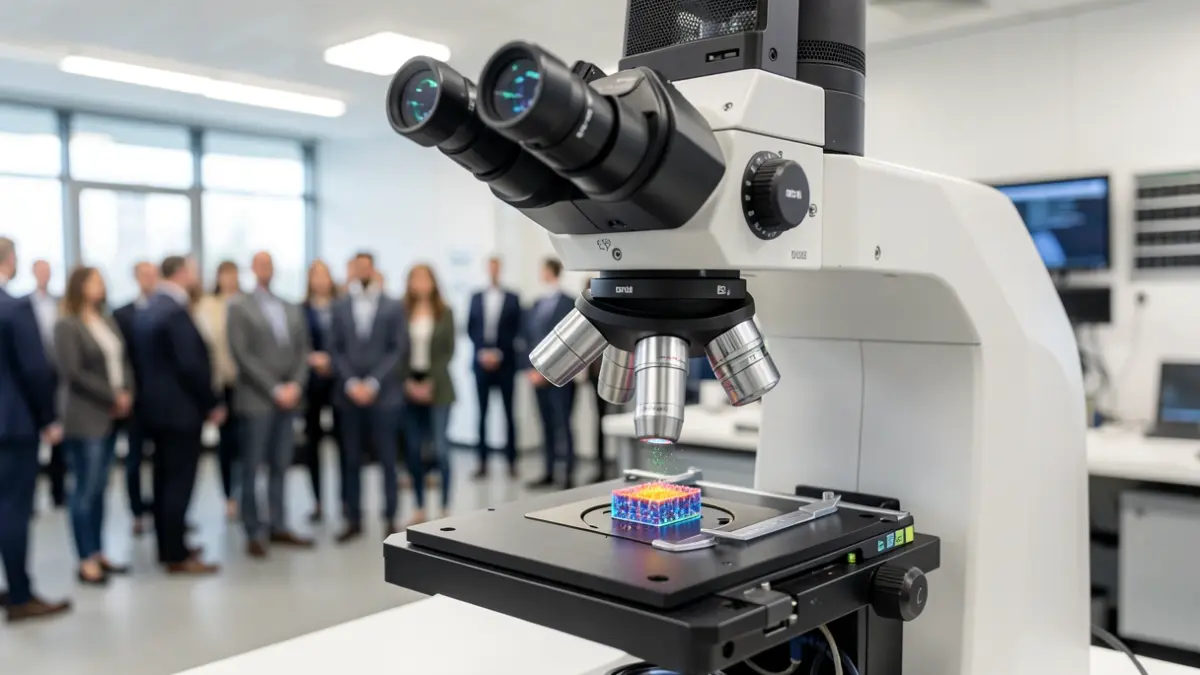 Generic image of a state-of-the-art field emission scanning electron microscope (FE-SEM) in a laboratory setting.