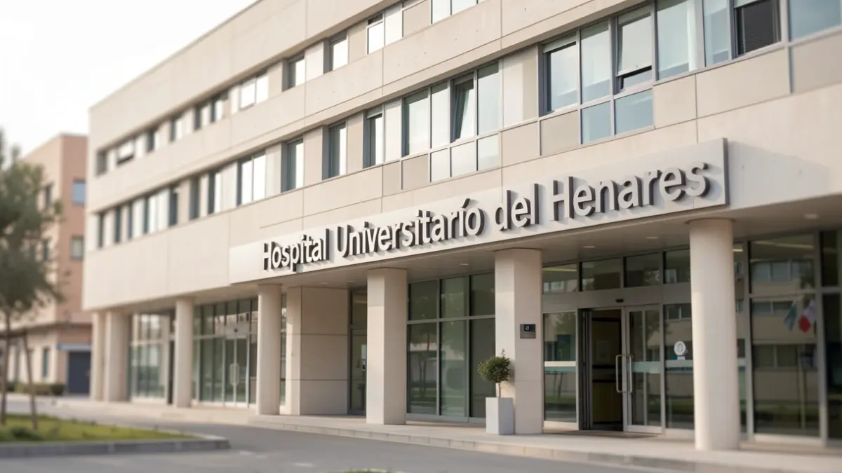 Facade of the Hospital Universitario del Henares in Madrid.
