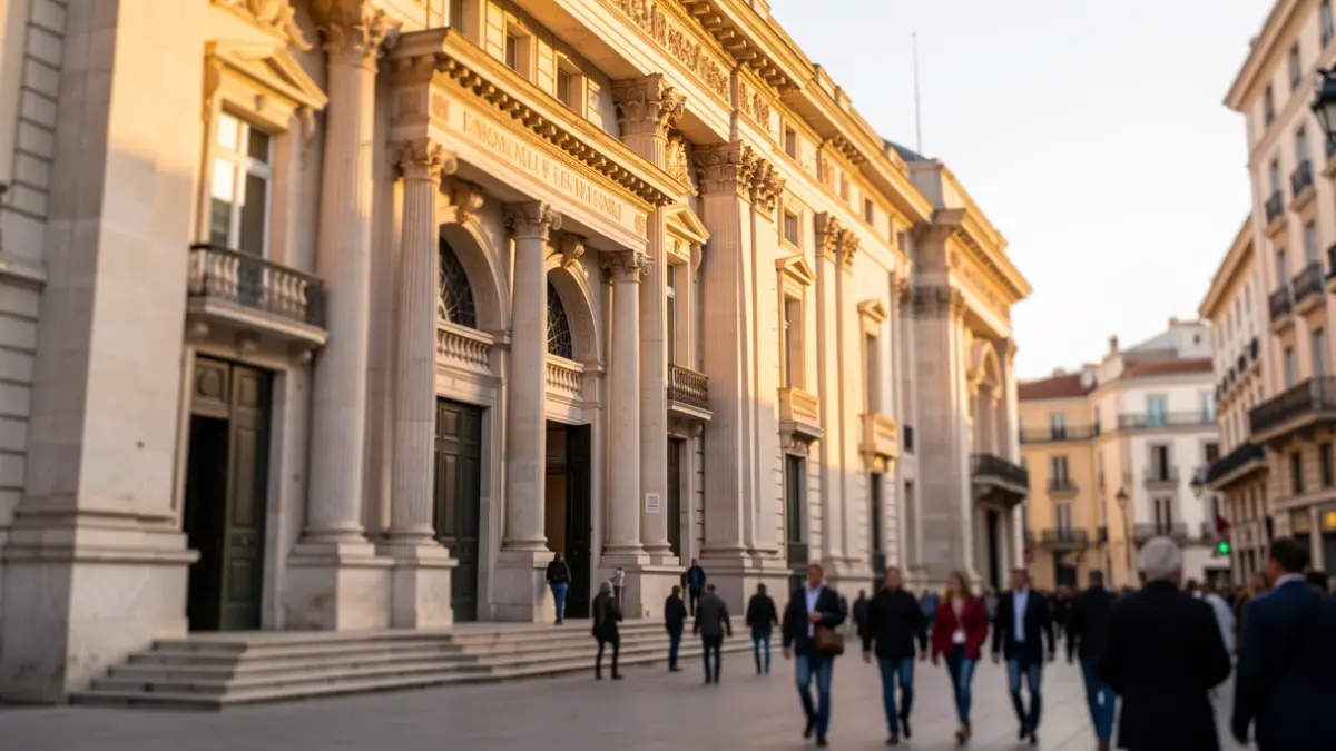Facade of the National Auditorium of Madrid.
