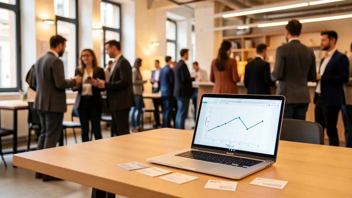 Imagen genérica de un evento de networking para startups en un centro de innovación.