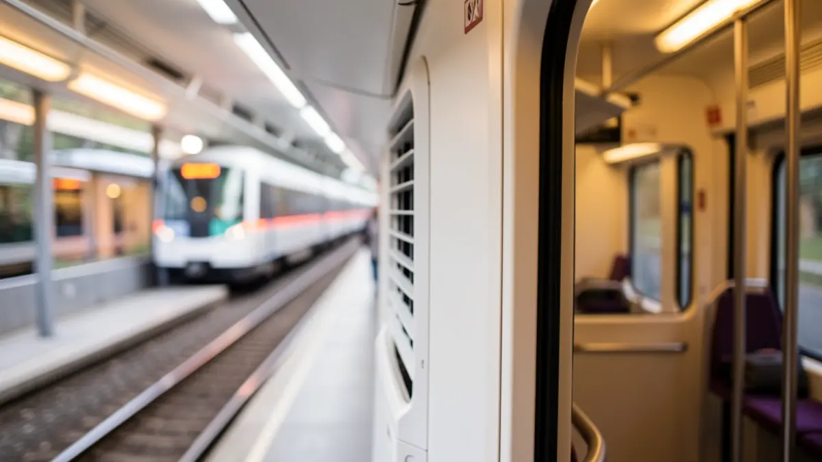 Generic image of a train air conditioning component.