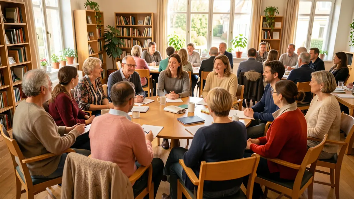 Image of people participating in a socio-health support program in the Community of Madrid.