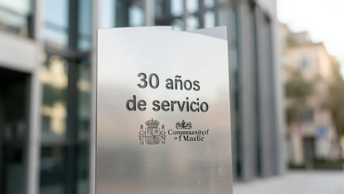 Silver Insignia of the Community of Madrid for 30 years of service.