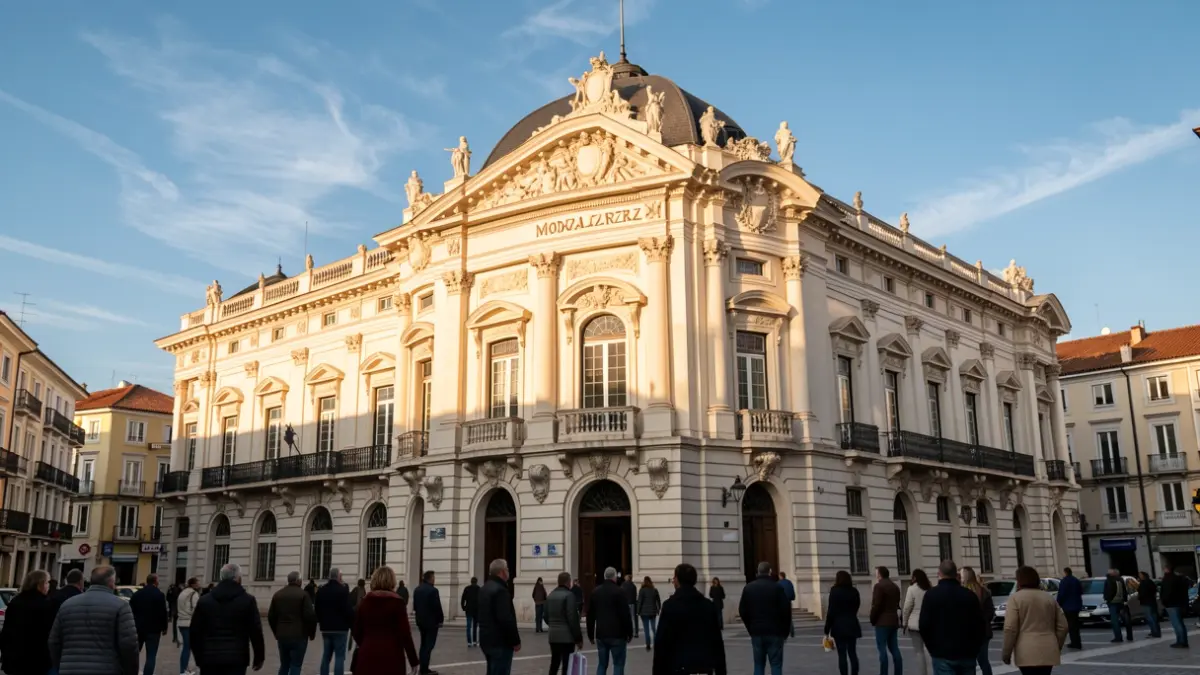 Facade of the Municipal Theater of Moralzarzal.